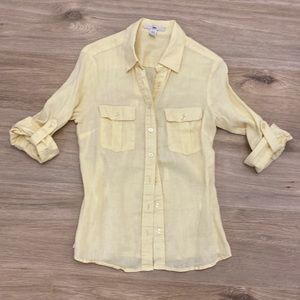 Womens Linen Button Up